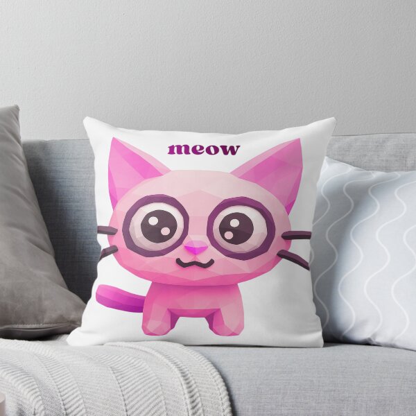 Item preview, Low Poly Pink Cat Meow designed and sold by Agnisherl.