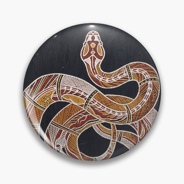 Item preview, Sacred Serpent: Indigenous Australian Carpet Python Bark Painting designed and sold by FreiherrPK.