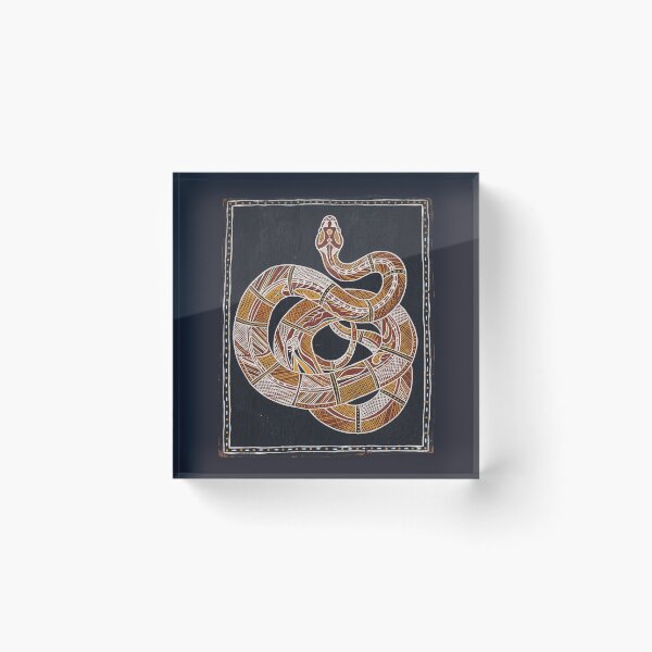 Item preview, Sacred Serpent: Indigenous Australian Carpet Python Bark Painting designed and sold by FreiherrPK.