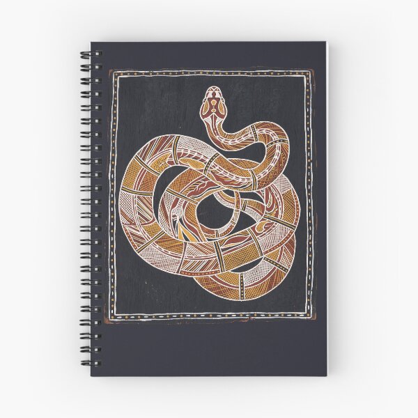Item preview, Sacred Serpent: Indigenous Australian Carpet Python Bark Painting designed and sold by FreiherrPK.