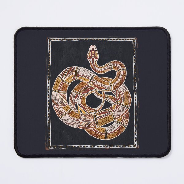 Item preview, Sacred Serpent: Indigenous Australian Carpet Python Bark Painting designed and sold by FreiherrPK.