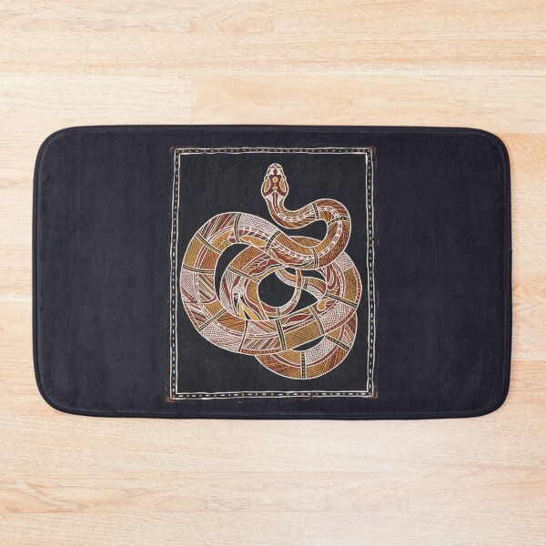 Artikelvorschau, Heilige Schlange: Gemälde aus der Rinde der australischen Teppichpython. entworfen und verkauft von FreiherrPK.