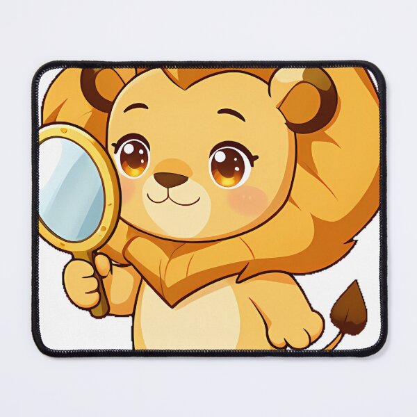 Item preview, Lion Cub with Hand Mirror designed and sold by pumsquare.