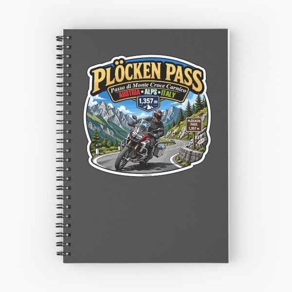 Item preview, Plöcken Pass, Passo di Monte Croce Carnico Austria - Italy Motorcycle Sticker TShirt 04 designed and sold by OuterShellUK.