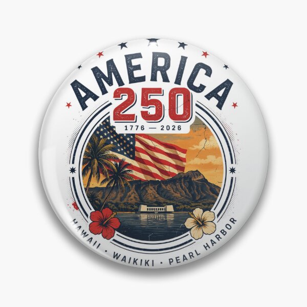 Item preview, America 250 Honolulu Hawaii Pearl Harbor Semiquincentennial 1776 - 2026 Vintage Flag v3 designed and sold by DarylWelsh2024.