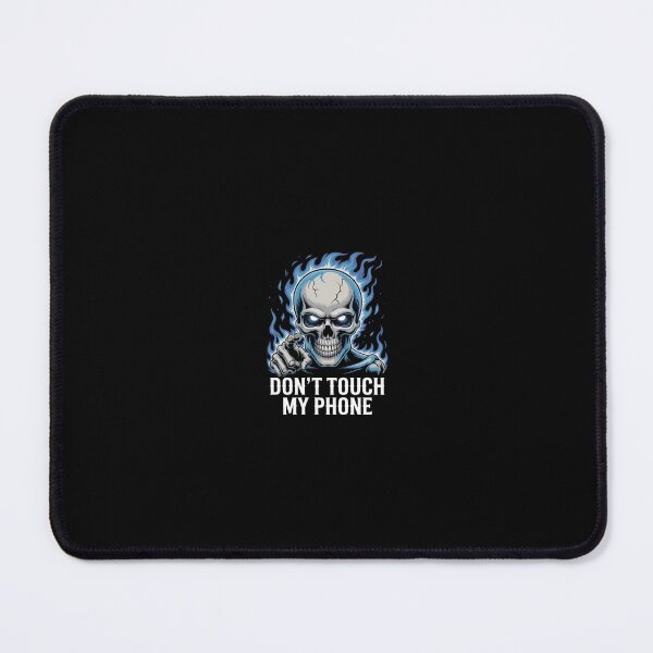 Item preview, Don't Touch My Phone - Blue Flaming Skull Urban Graphic designed and sold by Velouria Universe.