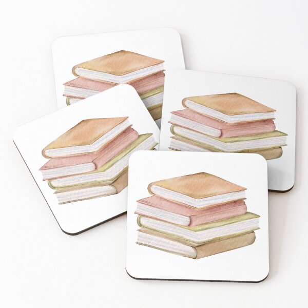 Item preview, Vintage Stack of Colorful Books Watercolor Illustration designed and sold by Sagi Jane Art.