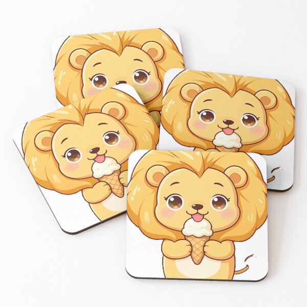 Item preview, Lion Cub with Ice Cream Cone designed and sold by pumsquare.