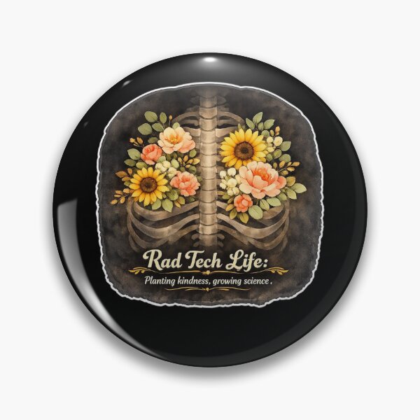 Item preview, Floral Rad Tech Chest X-Ray Floral Anatomy designed and sold by Timeless Junction.