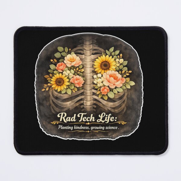 Item preview, Floral Rad Tech Chest X-Ray Floral Anatomy designed and sold by Timeless Junction.