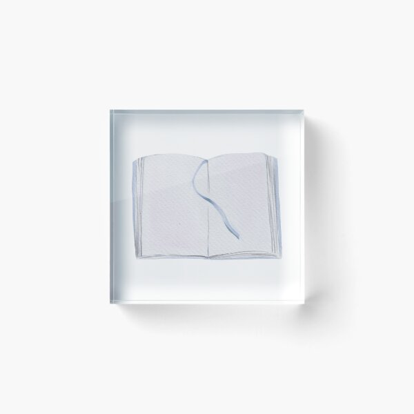 Item preview, Open Book with Blue Ribbon Watercolor Illustration designed and sold by Sagi Jane Art.
