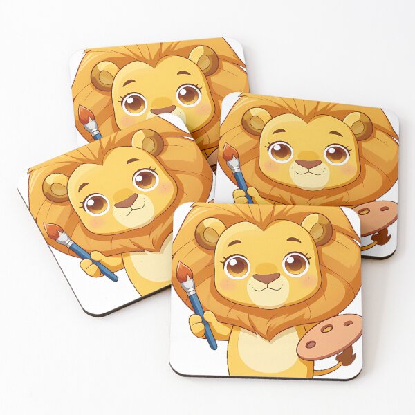 Item preview, Lion Cub with Paintbrush designed and sold by pumsquare.