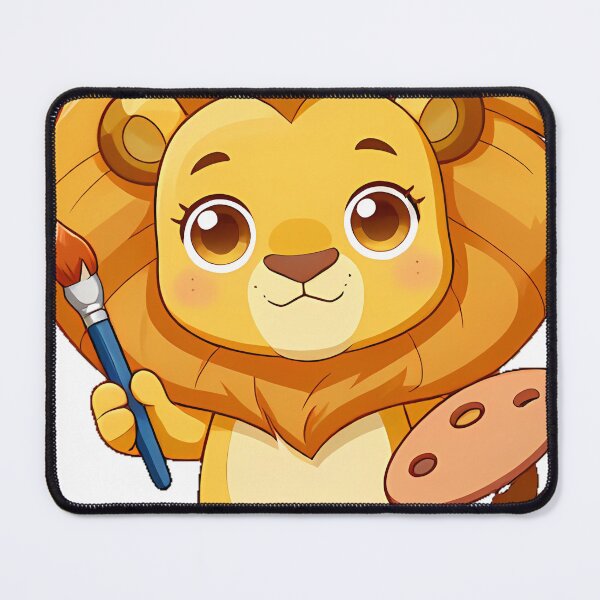 Item preview, Lion Cub with Paintbrush designed and sold by pumsquare.