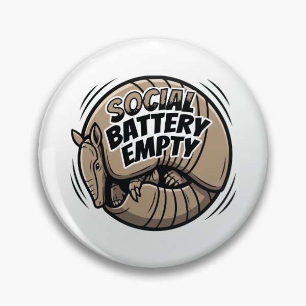Item preview, Social Battery Empty Pop Art Three Banded Armadillo designed and sold by Arc2020.