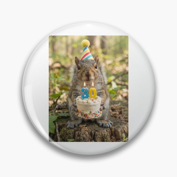 Item preview, Squirrel 30th birthday cute adorable cake party baby kawaii designed and sold by CheeseBlueprint.