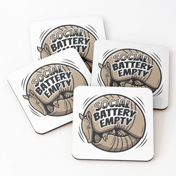 Item preview, Social Battery Empty Pop Art Three Banded Armadillo designed and sold by Arc2020.