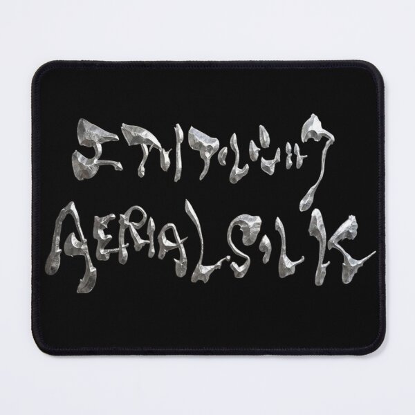 Item preview, Metallic Silver Aerial Silk Japanese Katakana Calligraphy Funny Cyber Acrobat Art designed and sold by noworries-art.