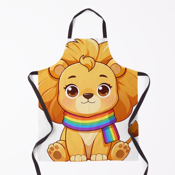 Item preview, Lion Cub with Rainbow Scarf designed and sold by pumsquare.