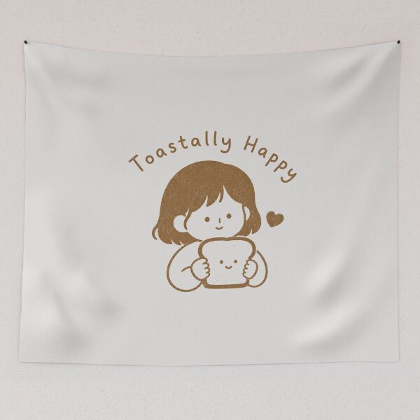 Item preview, Toastally Happy – Cute Kawaii Toast Breakfast designed and sold by Eathusiast.