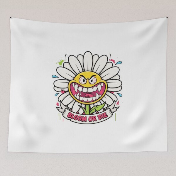 Item preview, Bloom Or Die Daisy Flower Monster Character designed and sold by TeeDesignMaster.