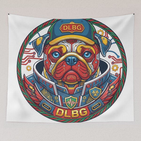 Item preview, Cyberpunk Pug Badge - Techno Beast Pop Comic Edition by DLBG designed and sold by DLBG-STORE.