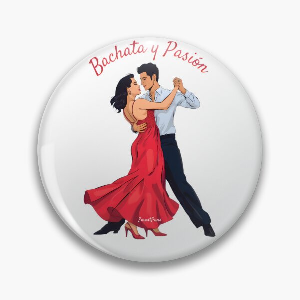 Item preview, Bachata y Pasión – Elegant Latino Dance Couple Vector, Romantic Sensual Latin Dancers Silhouette, Red Dress Comic Illustration Apparel Sticker designed and sold by SmartPuns.