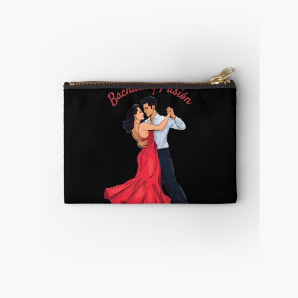 Item preview, Bachata y Pasión – Elegant Latino Dance Couple Vector, Romantic Sensual Latin Dancers Silhouette, Red Dress Comic Illustration Apparel Sticker designed and sold by SmartPuns.