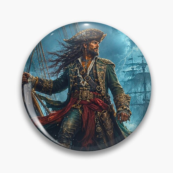 Item preview, Legendary Pirate Captain Facing a Sea Leviathan in a Supernatural Storm designed and sold by lavanya11.