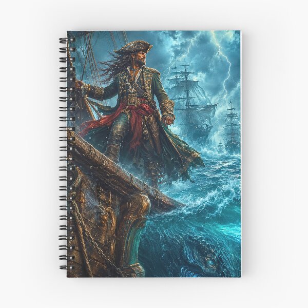 Item preview, Legendary Pirate Captain Facing a Sea Leviathan in a Supernatural Storm designed and sold by lavanya11.