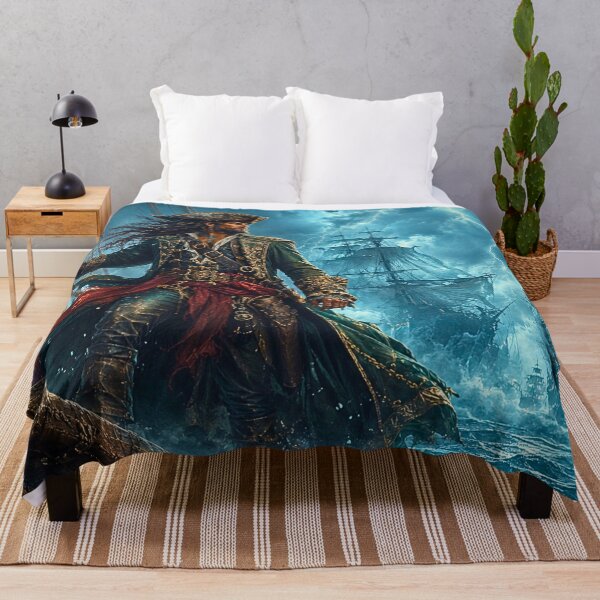 Item preview, Legendary Pirate Captain Facing a Sea Leviathan in a Supernatural Storm designed and sold by lavanya11.