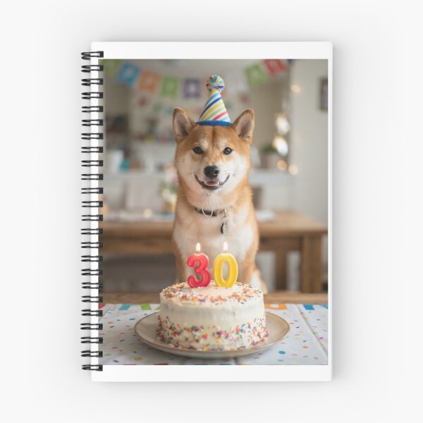 Item preview, Shiba inu 30th birthday cute adorable cake party baby kawaii designed and sold by CheeseBlueprint.