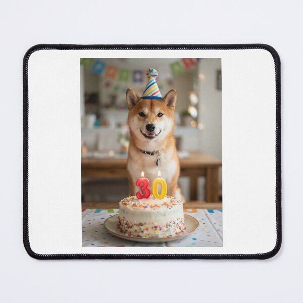 Item preview, Shiba inu 30th birthday cute adorable cake party baby kawaii designed and sold by CheeseBlueprint.