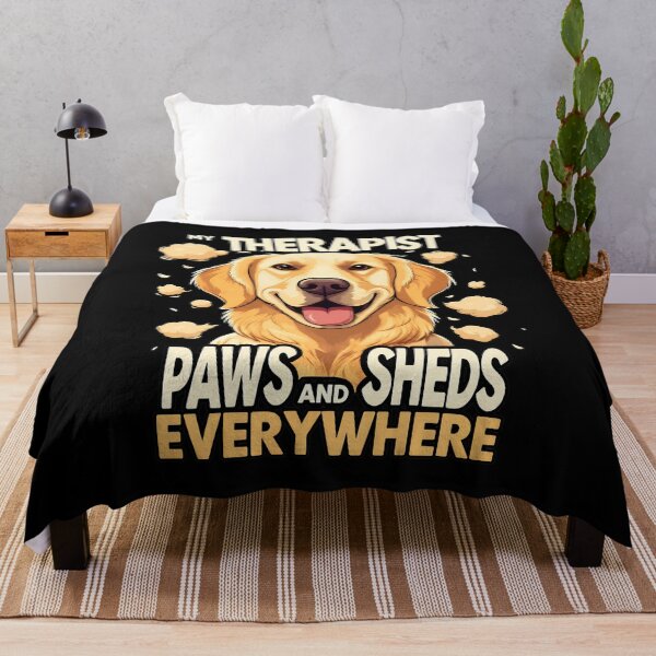 Item preview, My Therapist Paws And Sheds Everywhere Golden Retriever Dog designed and sold by Dmo3HarkoArt.