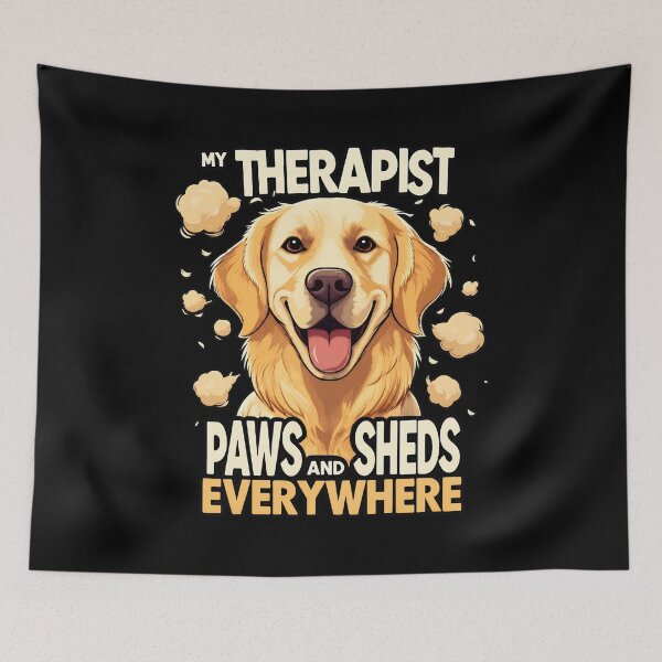 Item preview, My Therapist Paws And Sheds Everywhere Golden Retriever Dog designed and sold by Dmo3HarkoArt.