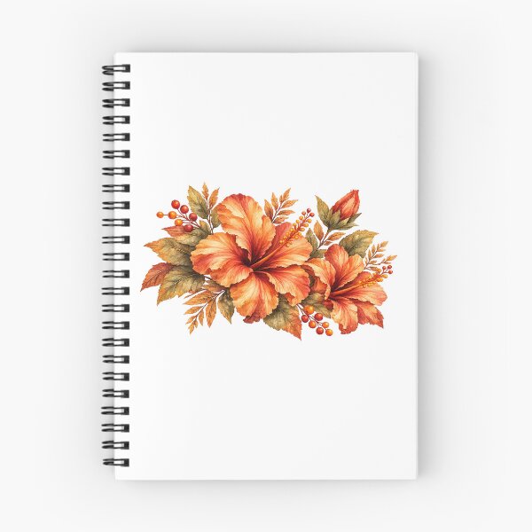 Item preview, Pumpkin Spice Hibiscus Bouquet | Autumn Watercolor designed and sold by Nolmo.
