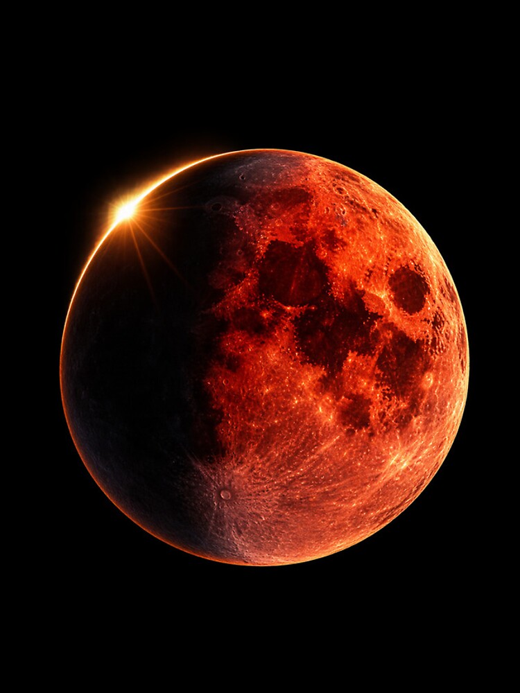 Thumbnail 4 of 4, iPhone Case, Lunar eclipse designed and sold by ADRAV.