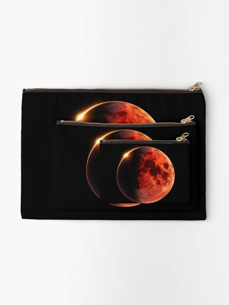 Thumbnail 2 of 4, Zipper Pouch, Lunar eclipse designed and sold by ADRAV.
