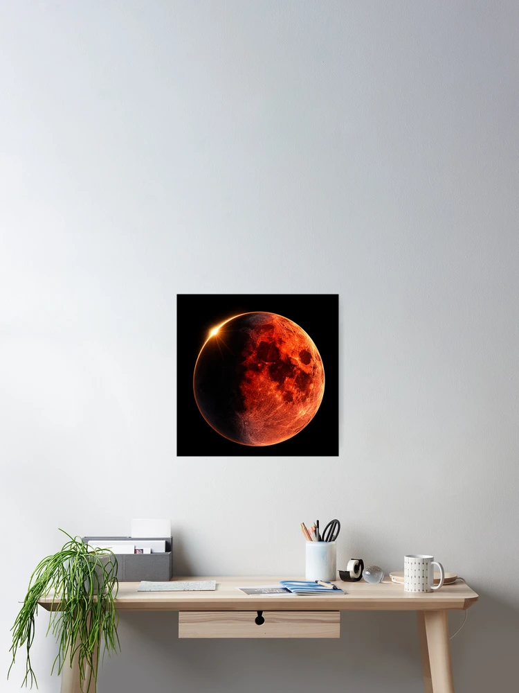 Thumbnail 2 of 3, Poster, Lunar eclipse designed and sold by -ADRIAV-.