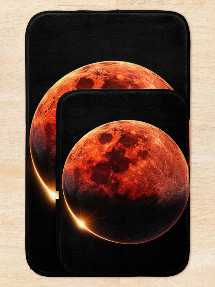 Thumbnail 5 of 6, Bath Mat, Lunar eclipse designed and sold by ADRAV.