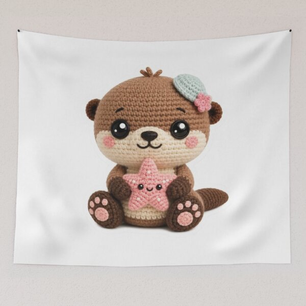 Item preview, Crochet Otter with Starfish designed and sold by Snurly.