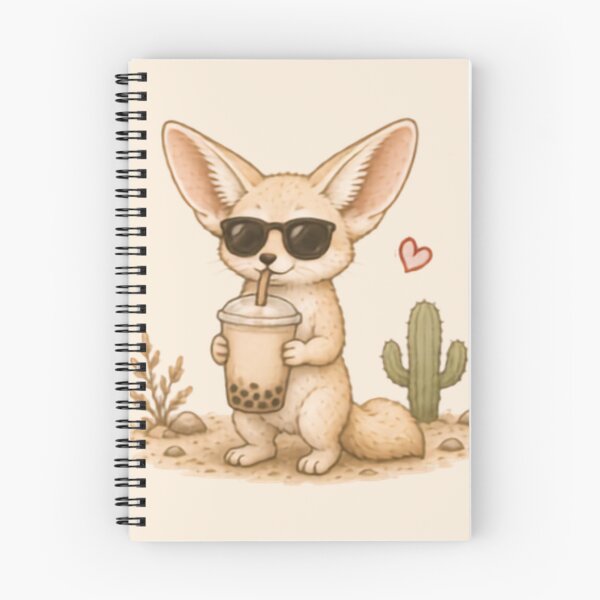 Item preview, Boba Tea Fennec Fox designed and sold by MellowMunchkins.