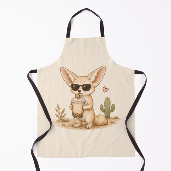 Item preview, Boba Tea Fennec Fox designed and sold by MellowMunchkins.