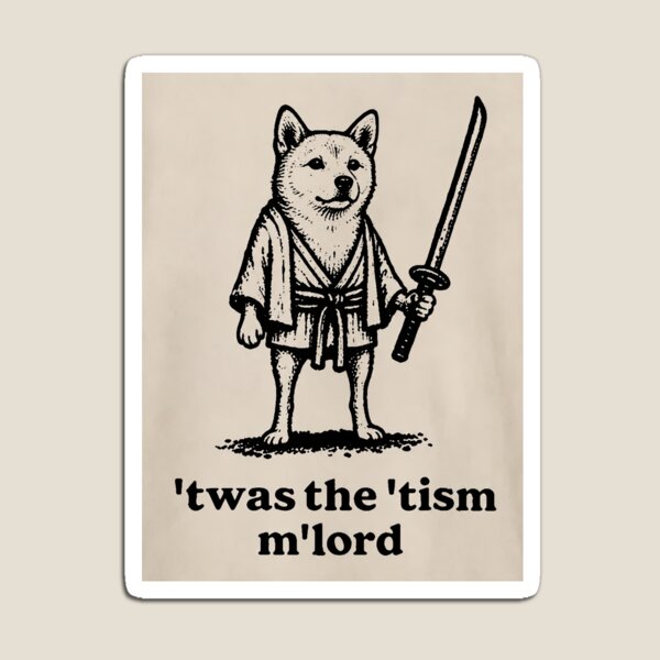 Item preview, Shiba Inu Samurai Sword Woodcut designed and sold by Flying Doggo.