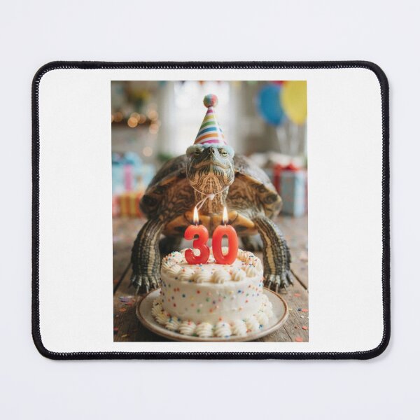 Item preview, Turtle 30th birthday cute adorable cake party baby kawaii designed and sold by CheeseBlueprint.