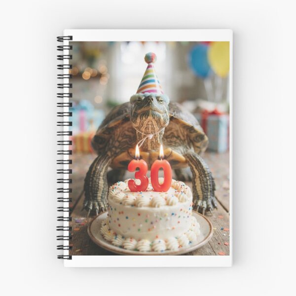 Item preview, Turtle 30th birthday cute adorable cake party baby kawaii designed and sold by CheeseBlueprint.