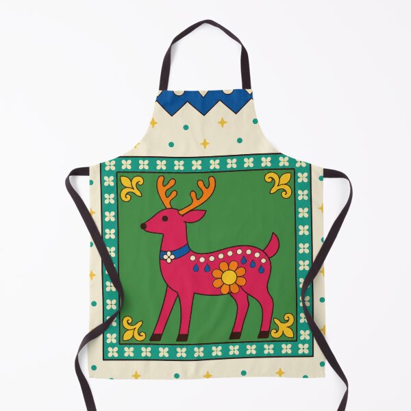 Item preview, Mexican Folk Deer — Talavera Tile Christmas Venado Papel Picado designed and sold by Planthem.