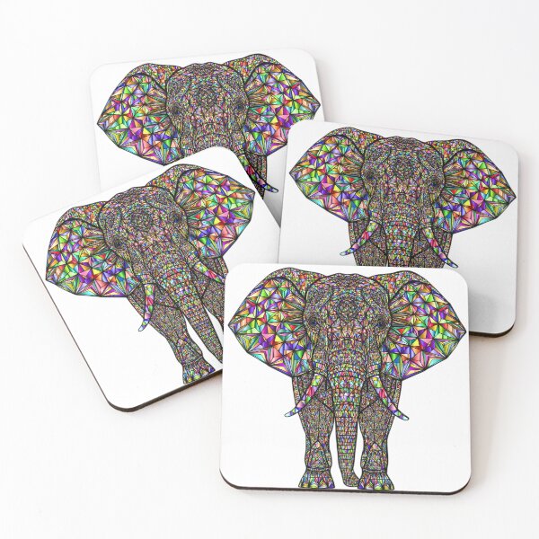 Item preview, Colorful Geometric Elephant Art designed and sold by Agnisherl.