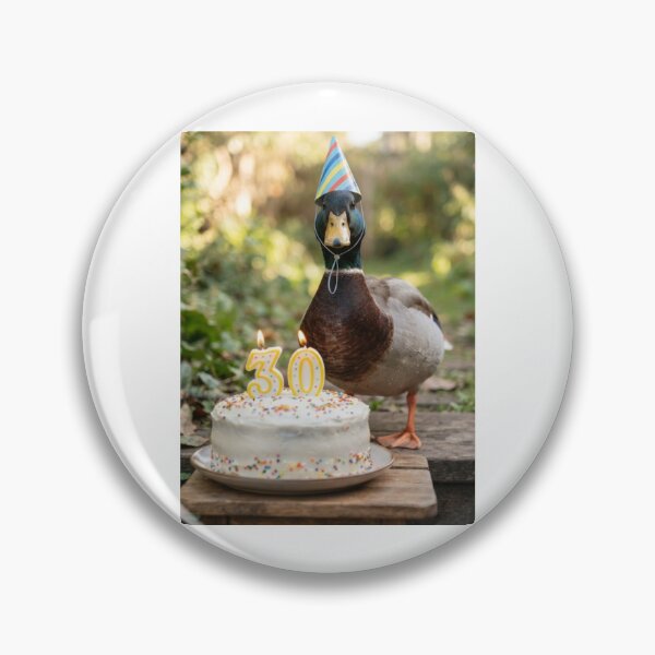 Item preview, Duck 30th birthday cute adorable cake party baby kawaii designed and sold by CheeseBlueprint.