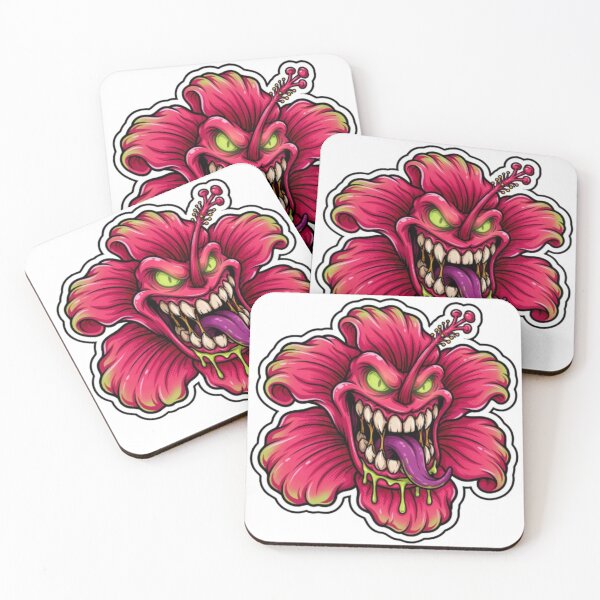 Item preview, Evil Hibiscus Tropical Flower Monster Creature designed and sold by TeeDesignMaster.