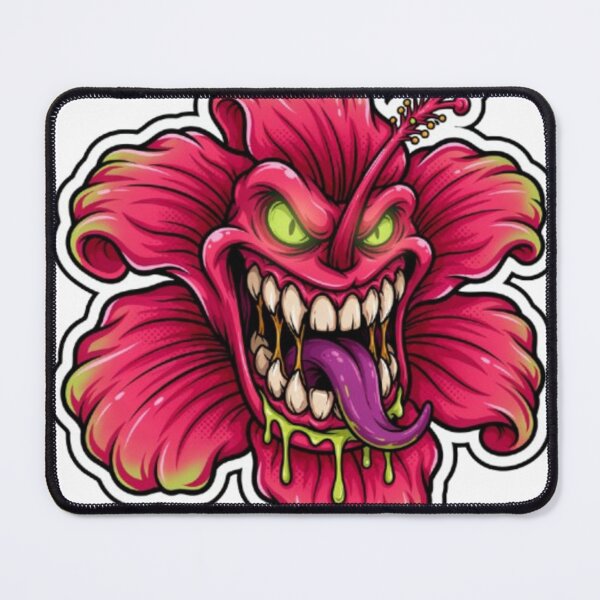 Item preview, Evil Hibiscus Tropical Flower Monster Creature designed and sold by TeeDesignMaster.